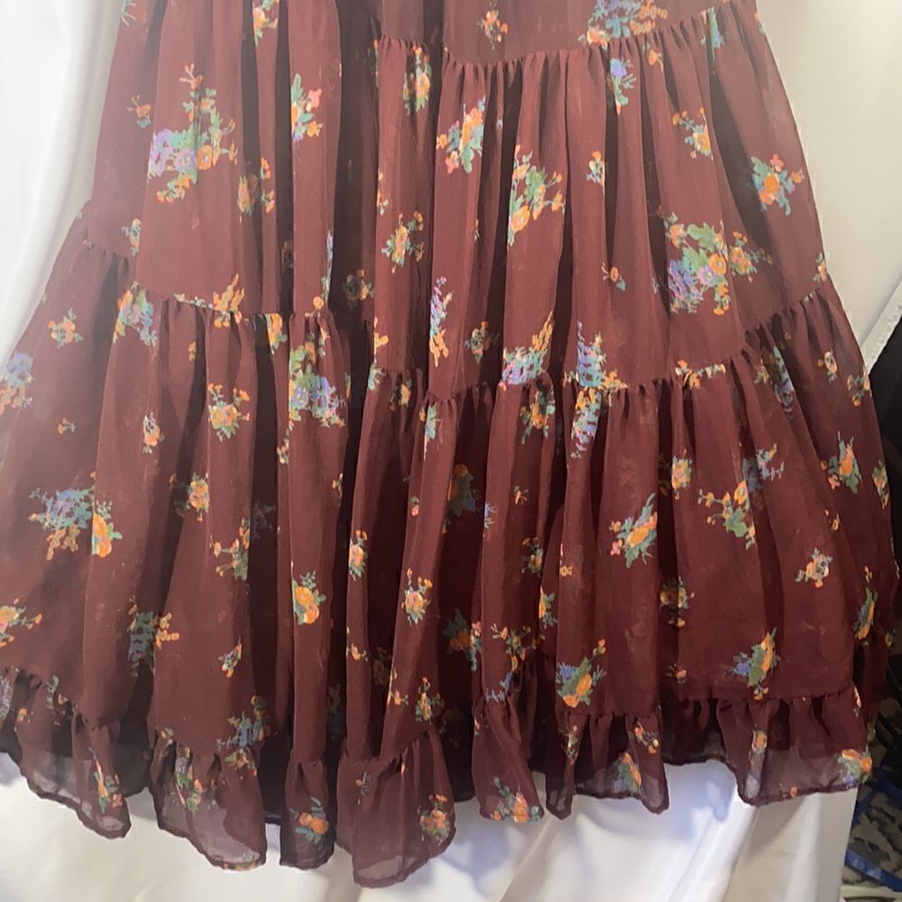 FREE PEOPLE CLOUD NINE MAXI DRESS IN WINE SIZE XS - Picture 10 of 12